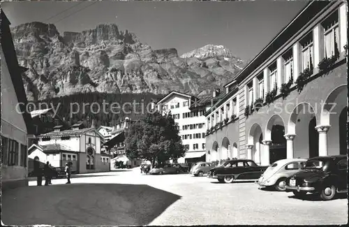 Leukerbad Dorfplatz Platterhoerner Rinderhorn Kat. Loeche les Bains