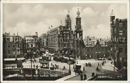Amsterdam Niederlande Munt met Carlton Hotel Kat. Amsterdam
