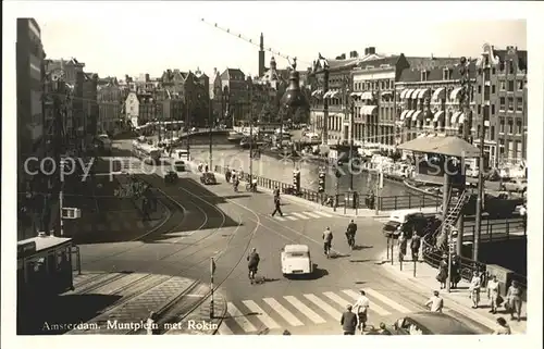 Amsterdam Niederlande Muntplein met Rokin Kat. Amsterdam