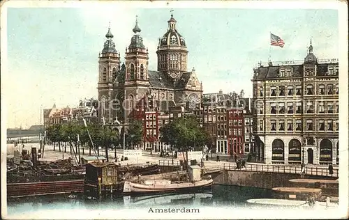 Amsterdam Niederlande London Country Council Reward Card Flag History Kat. Amsterdam