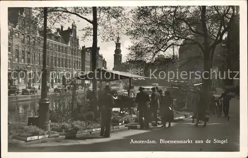 Amsterdam Niederlande Bloemenmarkt aan de Singel Blumenmarkt Kat. Amsterdam