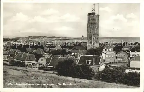 West Terschelling Panorama met De Brandaris Leuchtturm Kat. Niederlande