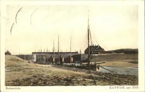 Katwijk aan Zee Buitensluis Schleuse Segelboot Kat. Katwijk