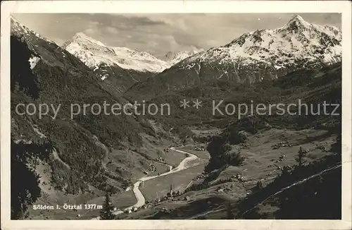 Soelden oetztal Panorama oetztaler Alpen Kat. Soelden