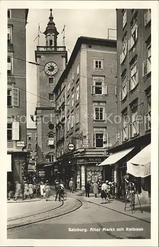 Salzburg Oesterreich Alter Markt mit Rathaus Kat. Salzburg