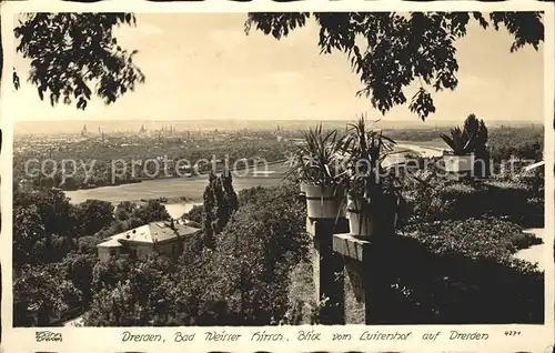 Bad Weisser Hirsch Panorama Blick vom Luisenhof Kat. Dresden Elbe