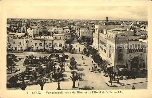 Sfax Vue generale prise du Minaret de l Hotel de Ville Kat. Tunesien