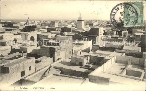 Sfax Panorama Stempel auf AK Kat. Tunesien