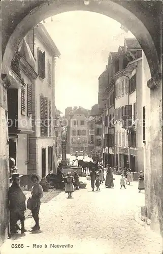 Neuveville Scene dans une rue Kat. Neuchatel