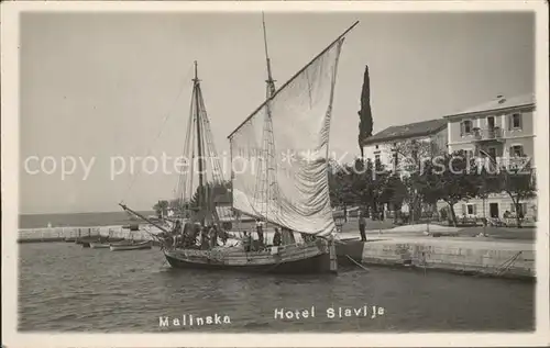 Malinska Haludovo Hotel Slavije Segelboot Kat. Kroatien