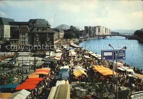 Liege Luettich La Batte Wochenmarkt Kat. Luettich