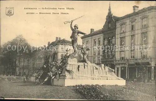 Antwerpen Anvers Monument Baron Dhanis Kat. 