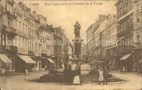 Liege Luettich Rue Vinave d Ile et Fontaine de la Vierge Kat. Luettich