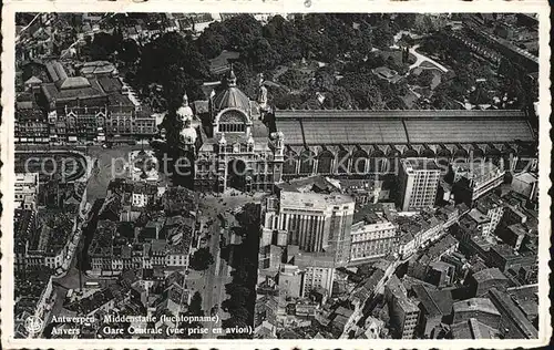 Antwerpen Anvers Fliegeraufnahme Gare Centrale Kat. 