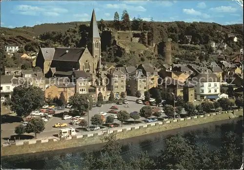 La Roche en Ardenne Panorama et l Ourthe Eglise Chateau Kat. 