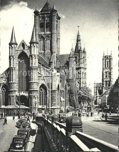 Gent Gand Flandre Sint Nikolaaskerk Belfort en Sint Baafskerk Kirchen /  /