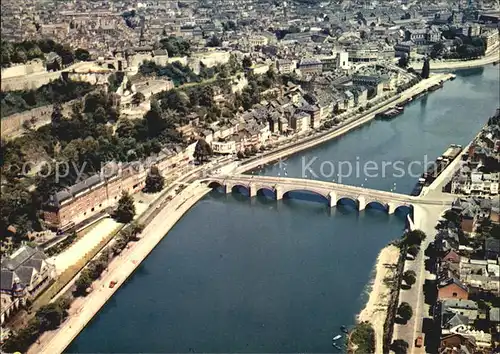Namur Wallonie Pont de Jambes et confluent Sambre et Meuse vue aerienne Kat. 