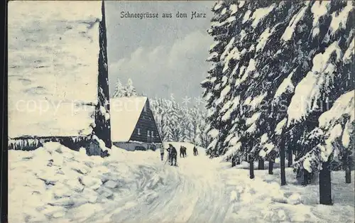 Harz Schneegruesse Winterlandschaft Kat. 