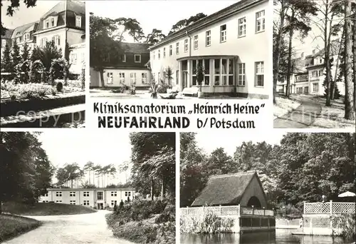 Neufahrland Kliniksanatorium Heinrich Heine Rosengarten Badehaus Haupthaus Waldhaus Bootshaus Kat. 