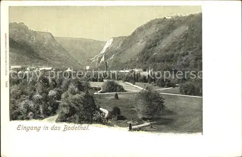 Harz Eingang ins Bodetal Kat. 