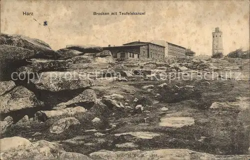 Harz Brocken mit Teufelskanzel Kat. 