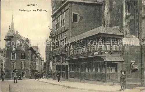 Aachen Postwagen am Rathaus Kat. Aachen