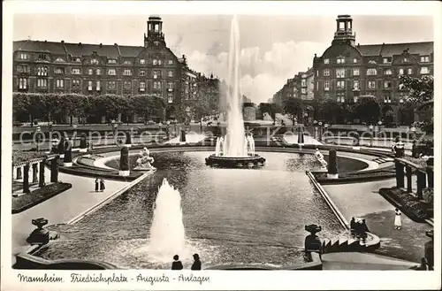 Mannheim Friedrichsplatz Augusta Anlagen Springbrunnen Fontaene Kat. Mannheim