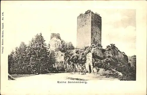 Sonnenberg Wiesbaden Burg Ruine Kat. Wiesbaden