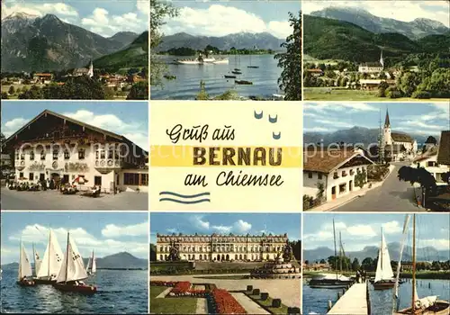 Bernau Chiemsee Segelboot Gasthaus Kat. Bernau a.Chiemsee