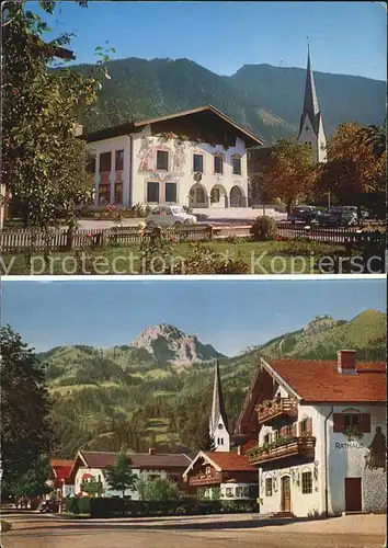 Bayrischzell Bemaltes Haus Kirche Rathaus Kat. Bayrischzell
