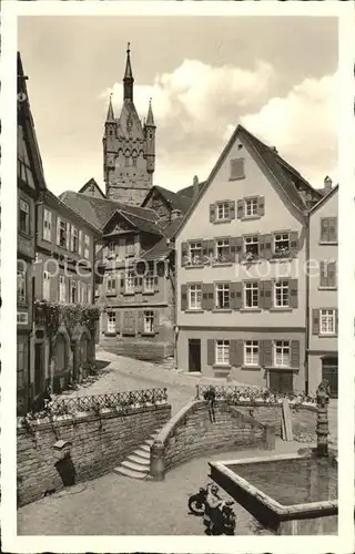 Bad Wimpfen Partie am Loewenbrunnen Altstadt Turm Kat. Bad Wimpfen