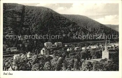 Bad Ems Ortsansicht mit Kirche Kat. Bad Ems