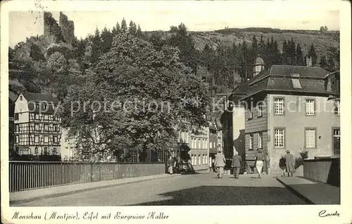 Monschau mit Burgruine Haller Kat. Monschau