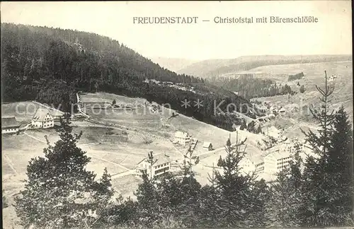 Freudenstadt Christofstal mit Baerenschloessle Schwarzwald Kat. Freudenstadt