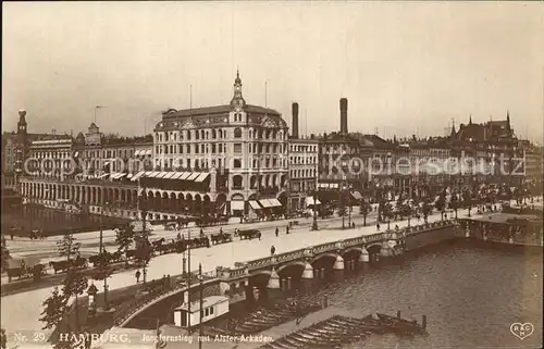 Hamburg Jungfernstieg Alster Arkaden Kat. Hamburg