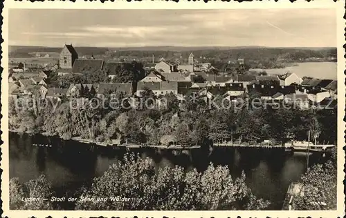 Lychen Panorama Stadt der Seen und Waelder Kat. Lychen