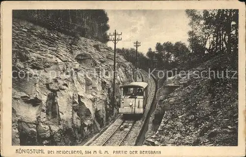 Koenigstuhl Heidelberg Bergbahn Kat. Heidelberg