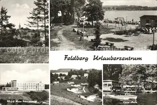 Feldberg Mecklenburg Strandbad Luzin Halle Ferienheim Freundschaft Kat. Feldberger Seenlandschaft