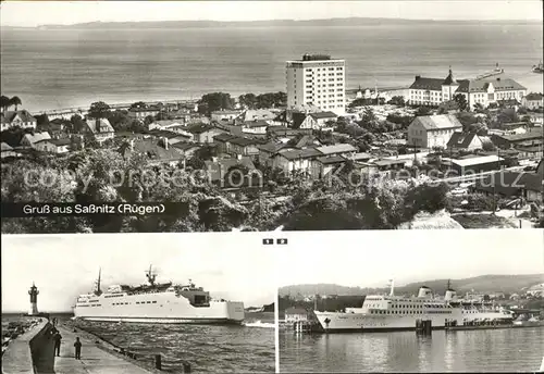 Sassnitz Ostseebad Ruegen Faehren Fliegeraufnahme Hafen Kat. Sassnitz