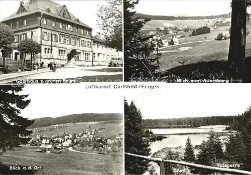 Carlsfeld Erzgebirge Auersberg Gasthaus zum gruenen Baum Talsperre Kat. Eibenstock
