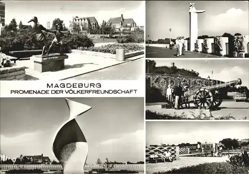 Magdeburg Promenade der Voelkerfreundschaft Kat. Magdeburg
