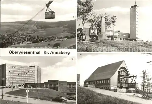 Oberwiesenthal Erzgebirge Fichtelberghaus Erholungsheim Schwebebahn Kat. Oberwiesenthal