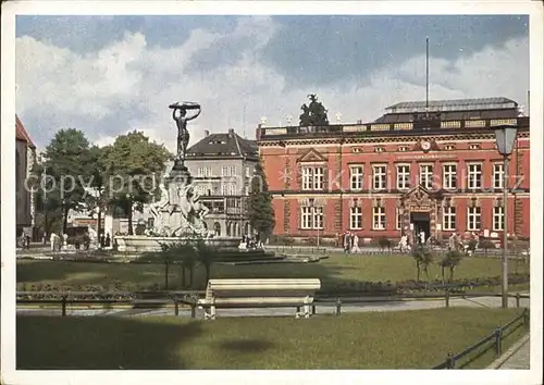 Goerlitz Sachsen Hindenburgplatz mit Muschelminna Postamt Kat. Goerlitz