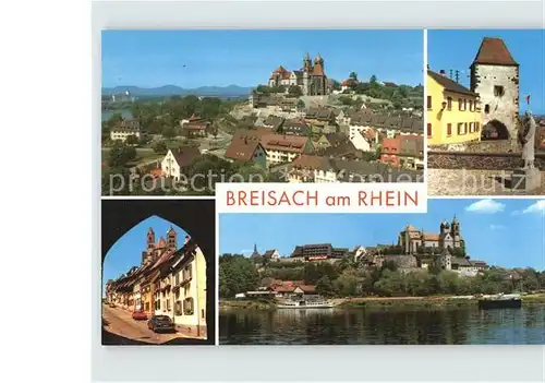 Breisach Rhein Burg Teilansicht Kat. Breisach am Rhein