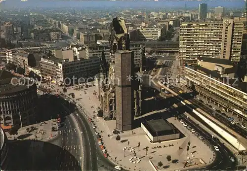 Berlin Blick vom Europacenter zur Kaiser Wilhelm Gedaechtniskirche Kat. Berlin