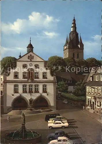 Brilon Marktplatz mit Rathaus Propsteikirche Kat. Brilon