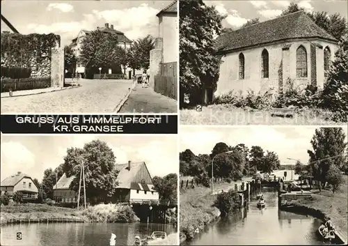 Himmelpfort Stadtmauer Klosterkirche Kanal Schleuse Kat. Fuerstenberg