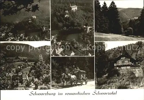 Schwarzburg Thueringer Wald Postkutsche Schwarzatal Kat. Schwarzburg