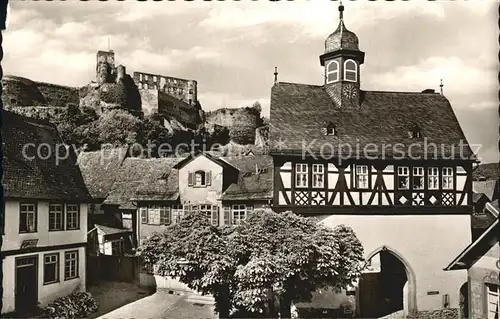 Koenigstein Taunus altes Rathaus und Burg Kat. Koenigstein im Taunus