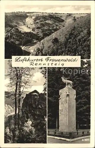 Frauenwald Thueringen Rennsteig Denkmal Kat. Frauenwald